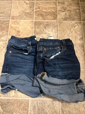 Levi's Dark Blue Denim Jean Shorts lot
